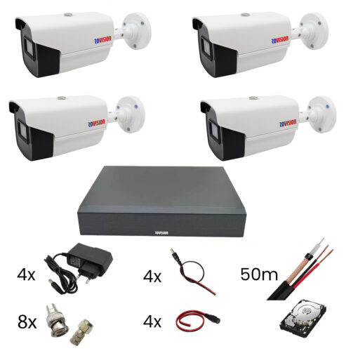 Kit supraveghere 4 camere Rovision oem Hikvision 4 in 1 full hd