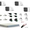 Kit complet 4 camere supraveghere exterior full hd Hikvision 1080P 80 m IR