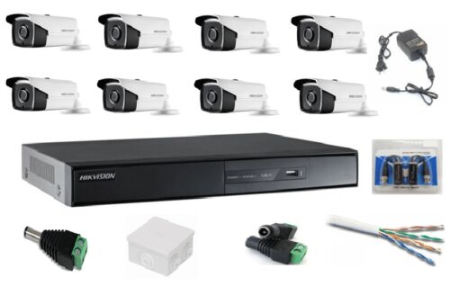 Kit sistem supraveghere profesional Hikvision 8 camere video 2MP