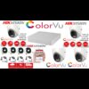 Sistem supraveghere profesional  Hikvision Color Vu 4 camere 5MP IR20m