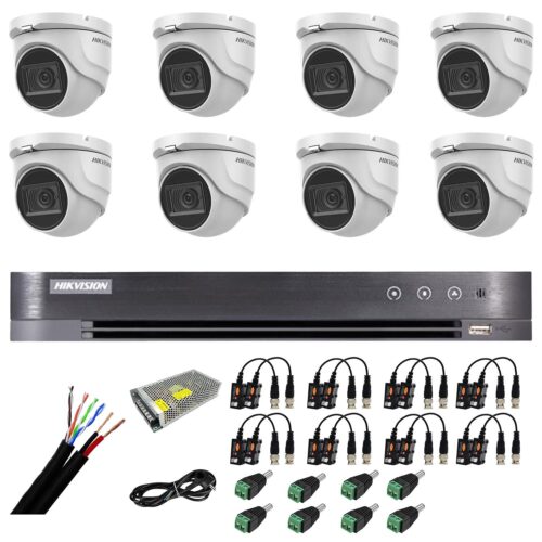 Sistem supraveghere Hikvision 8 camere 4 in 1 8MP