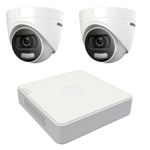 Sistem de supraveghere Hikvision 2 camere interior 5MP ColorVU