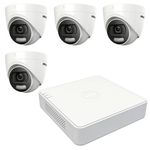 Sistem de supraveghere Hikvision 4 camere interior 5MP ColorVU