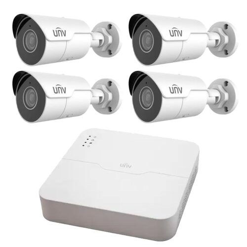 Sistem de supraveghere IP PoE UNV 4 camere Starlight 4MP