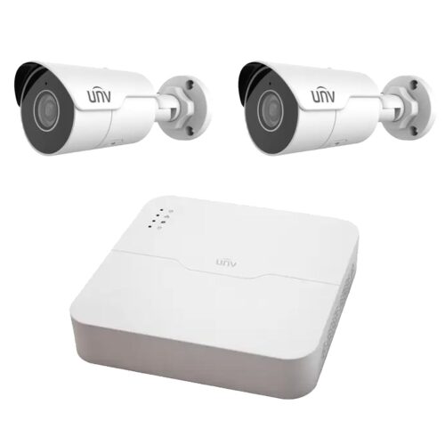 Sistem de supraveghere video IP PoE UNV 2 camere Starlight 4MP