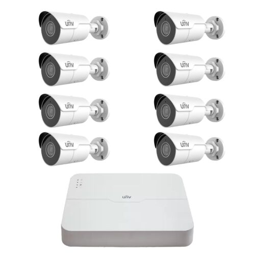 Sistem supraveghere 8 camere UNV 4MP IP PoE Starlight