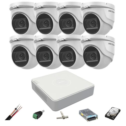 Sistem supraveghere Hikvision 8 camere 8MP