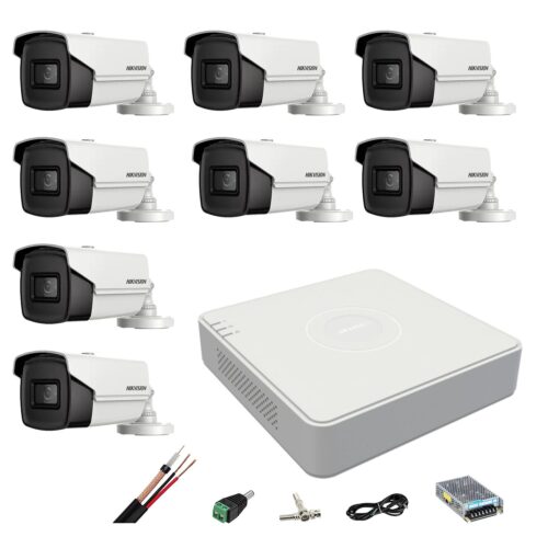 Sistem supraveghere Hikvision 8 camere 8MP 4 in 1