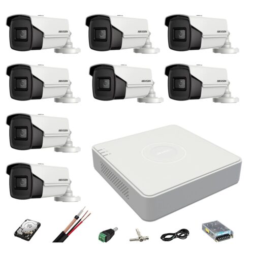 Sistem supraveghere Hikvision 8 camere 8MP 4 in 1