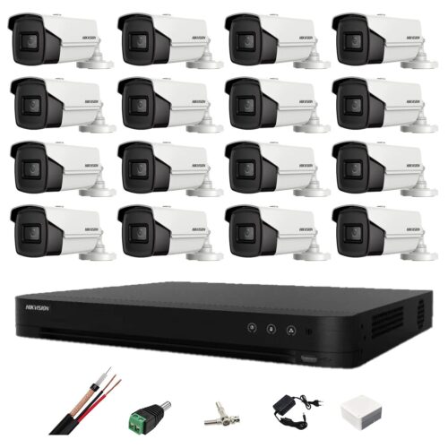 Sistem supraveghere video Hikvision 16 camere 4 in 1 8MP 2.8mm