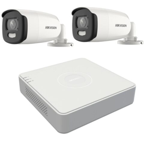 Kit de supraveghere Hikvision 2 camere 5MP ColorVu