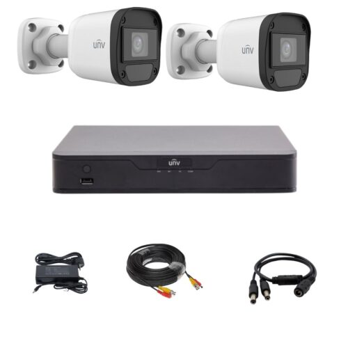 Kit de supraveghere Uniview cu 2 camere 5 Megapixeli