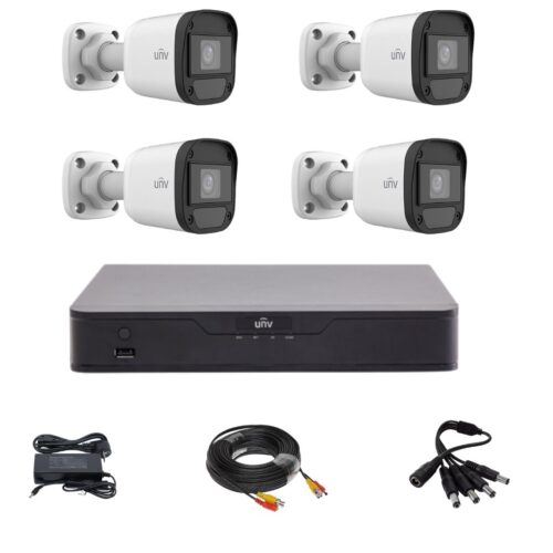 Kit de supraveghere Uniview cu 4 camere 5 Megapixeli