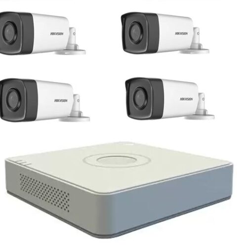 Kit supraveghere Hikvision Turbo HD 1080P cu 4 camere cu IR 80 m