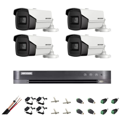 Kit supraveghere ultraprofesional Hikvision 4 camere 8MP 4K