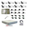 Kit sistem complet 8 camere supraveghere exterior HIKVISION FULL HD 40 m IR  hard 2 TB