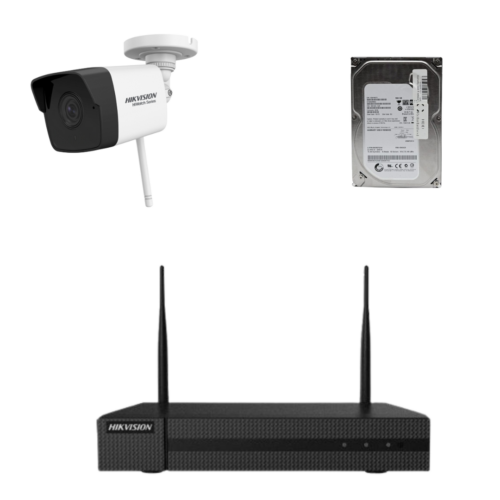 Kit de supraveghere Hikvision HiWatch cu o camera wireless 2MP