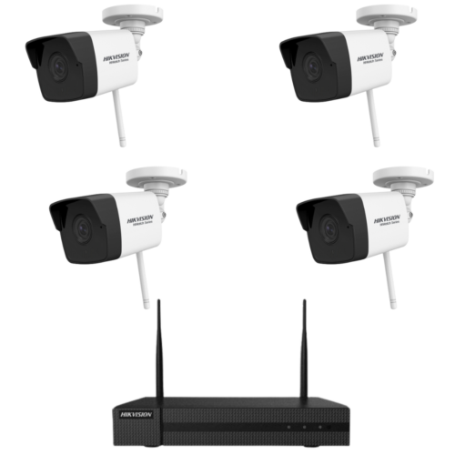 Sistem supraveghere 4 camere Hikvision HiWatch wireless 2MP