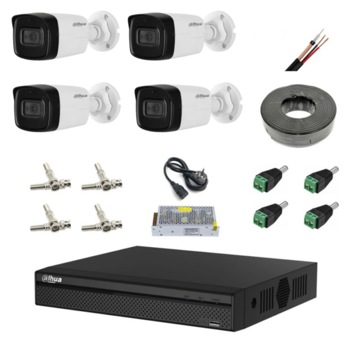 Kit supraveghere 4 camere 8MP 4K cu IR 80m