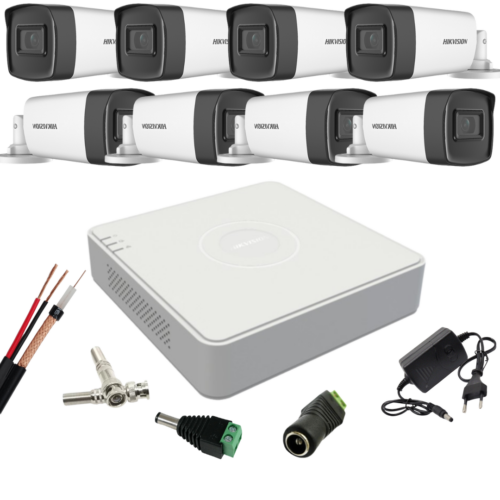 Kit supraveghere Hikvision cu 8 camere