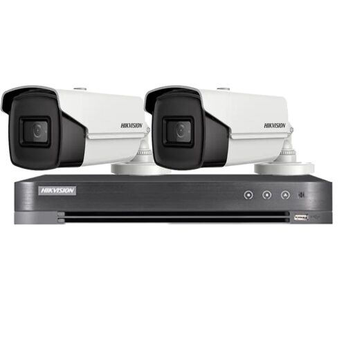 Sistem de supraveghere HIKVISION 2 camere 8MP 4 in 1