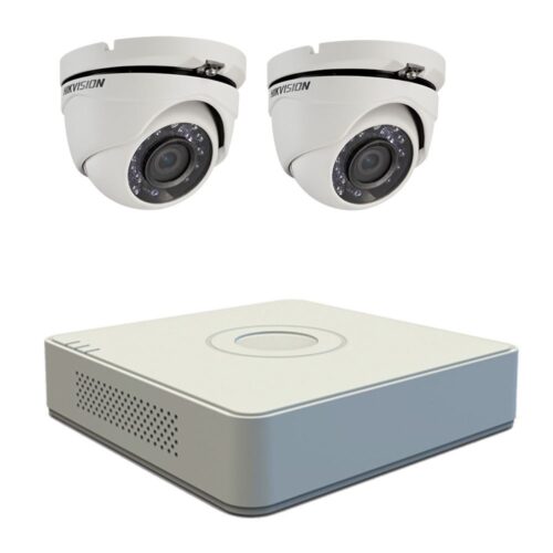 Kit supraveghere video Hikvision 2 camere TurboHD 2MP